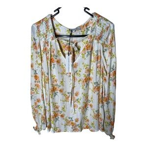 {NWT} Cupcakes & Cashmere Floral Print Metallic Top Small